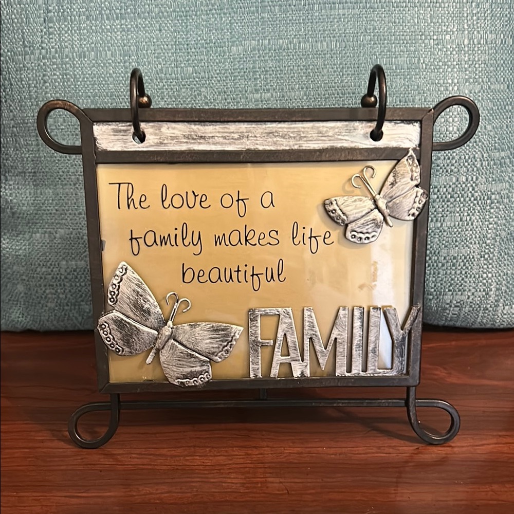 Decorative Family Plaque with Butterflies